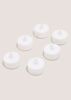 6 Pack White LED Tealights