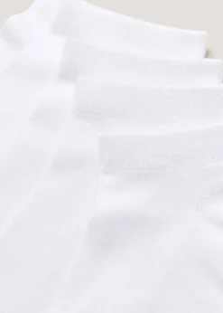 5 Pack White Soft Touch Bamboo Trainer Socks