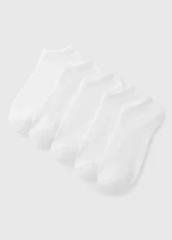 5 Pack White Trainer Socks