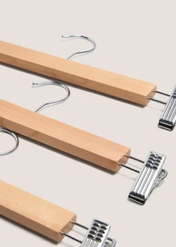 3 Pack Wood Trouser Hangers