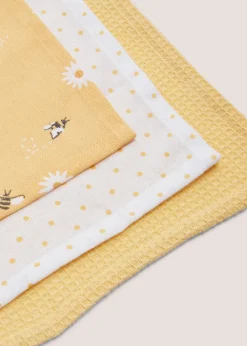 3 Pack Yellow Bee Daisy Tea Towels