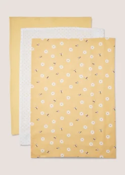 3 Pack Yellow Bee Daisy Tea Towels