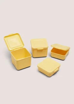 4 Pack Yellow Snack Pots
