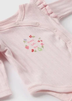 2 Piece Baby Pink Fruit Pointelle Set (Newborn-12mths)