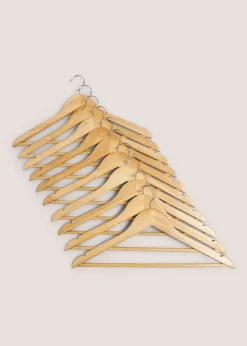 20 Piece Natural Wooden Hangers