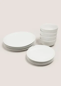 12 Piece White Dinner Set