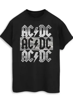 ACDC Stacked Logo Black Music Graphic T-Shirt