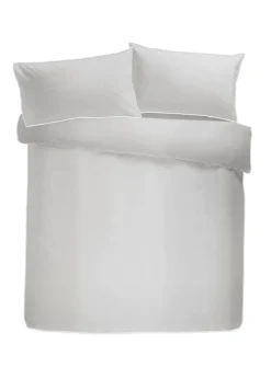 Appletree 200 Thread Count Plain Dye Silver Duvet Cover Set