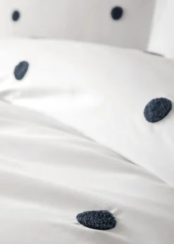 Appletree Dot Garden White/Navy Duvet Cover Set