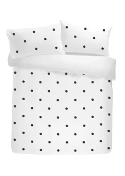 Appletree Dot Garden White/Navy Duvet Cover Set