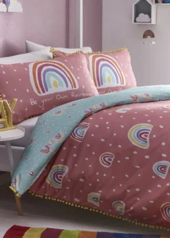 Appletree Kids 100% Cotton Pom Pom Rainbow Duvet Cover