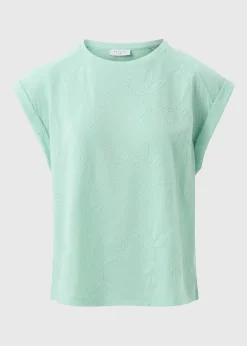 Aqua Rolled Sleeve T-Shirt
