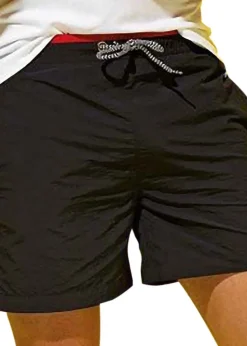 Asquith & Fox Black/Red Swim Shorts