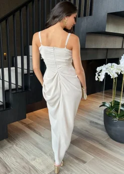 AX Paris Stone Strappy Wrap Top Gathered Skirt Maxi Dress