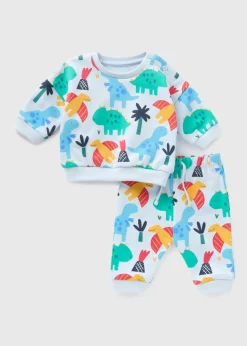 Baby Blue Dino Sweatshirt & Jogging Bottom Set (Newborn-23mths)