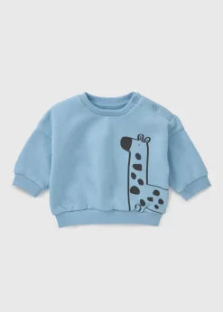 Baby Blue Giraffe Sweatshirt (Newborn-23mths)