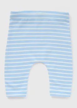 Baby Blue Stripe Leggings (Newborn-23mths)
