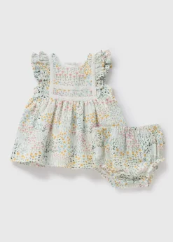 Baby Cream Floral Dress Set (Newborn-23mths)