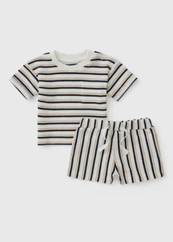 Baby Cream Stripe Top & Shorts Set (Newborn-23mths)