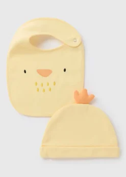 Baby Lemon Easter Chick Hat & Bib Set (Newborn-6mths)