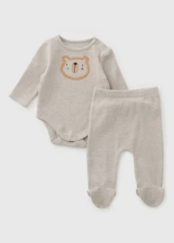 Baby Mocha Bear Bodysuit and Legging Set (Newborn - 12mths)