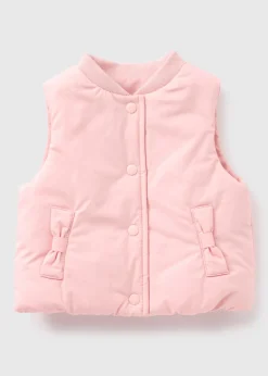 Baby Pink Bow Gilet (Newborn-23mths)