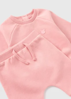 Baby Pink Sweatshirt & Jogging Bottom Set (Newborn-23mths)