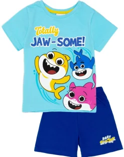 Baby Shark Kids Blue Shortie Pyjamas (12 Months-5 Years)