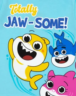 Baby Shark Kids Blue Shortie Pyjamas (12 Months-5 Years)