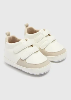 Baby White Double Strap Trainers (Newborn-18mths)