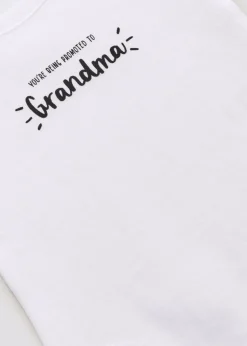 Baby White Grandma Announcement Bodysuit (Newborn-3mths)
