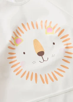 Baby White Lion Coverall Bib