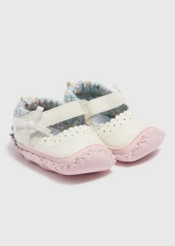 Baby White Mary Jane Soft Sole Shoes (Newborn-18mths)