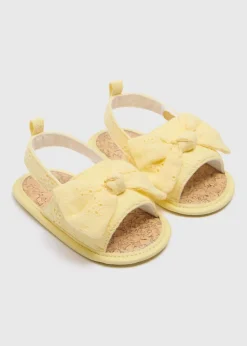 Baby Yellow Broderie Sandals (Newborn-18mths)