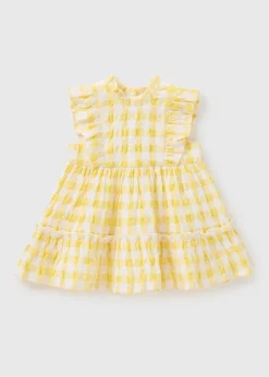 Baby Yellow Check Dress (Newborn-23mths)