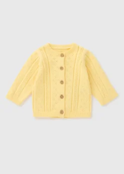 Baby Yellow Stitch Cardigan (Newborn-23mths)