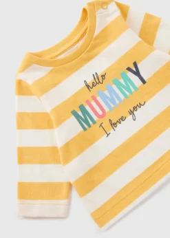 Baby Yellow Stripe Mummy Long Sleeve Top (Newborn-23mths)