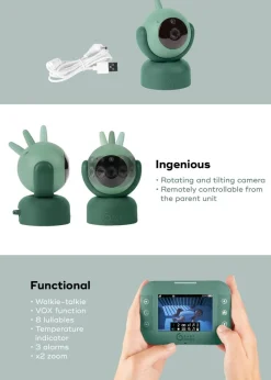 Babymoov Green Yoo Twist Motorised Baby Video Monitor