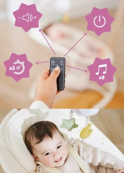 Badabulle Cream Lateral Swing with Remote