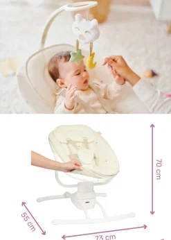 Badabulle Cream Lateral Swing with Remote