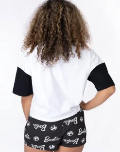 Barbie Black & White Logo Shortie Pyjamas