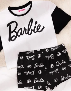 Barbie Black & White Logo Shortie Pyjamas