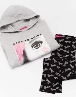 Barbie Girls Grey Hoodie and Legging Set (3-12 Years)