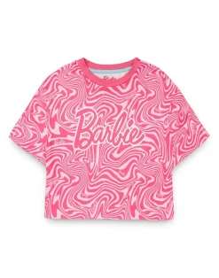 Barbie Girls Pink All Over Pattern Pyjama Set (3 - 12 Years)