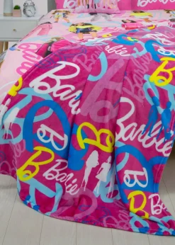 Barbie Pink Fleece Throw