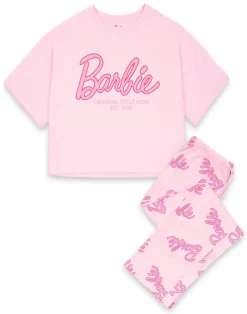 Barbie Pink Logo All Over Print Pyjama Set