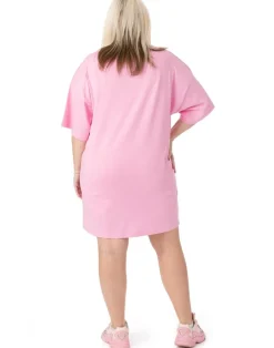 Barbie Pink "Cali Vibes" Skater Short Sleeve T-Shirt Dress