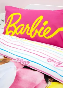 Barbie Pink Unboxed Stripe Polycotton Duvet Cover Set