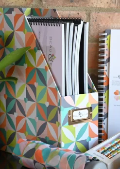 Beau & Elliot Multi Coloured Carnaby A4 Magazine Holder Petal