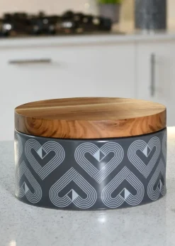 Beau & Elliot Vibe Slate Large Round Ceramic Storage Jar